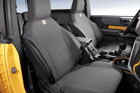 Discover Ford Bronco Accessories in PR, Carhartt Protective Seat Covers By Covercraft, Front, Pebble Grey, For 2-Door